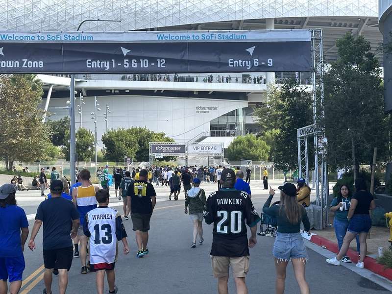 Stadium entrance approach