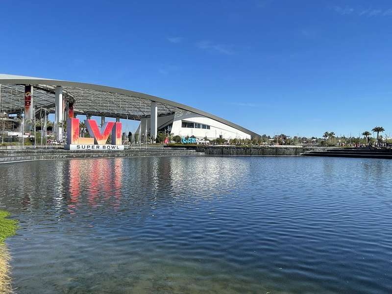 Wider angle Super Bowl exterior