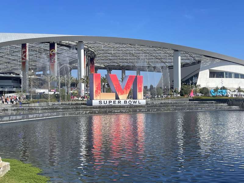 Close-up Super Bowl LVI sign