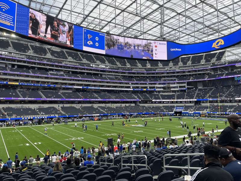 SoFi Stadium interior Rams vs Falcons